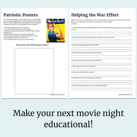 Molly: An American Girl Book and Movie Study