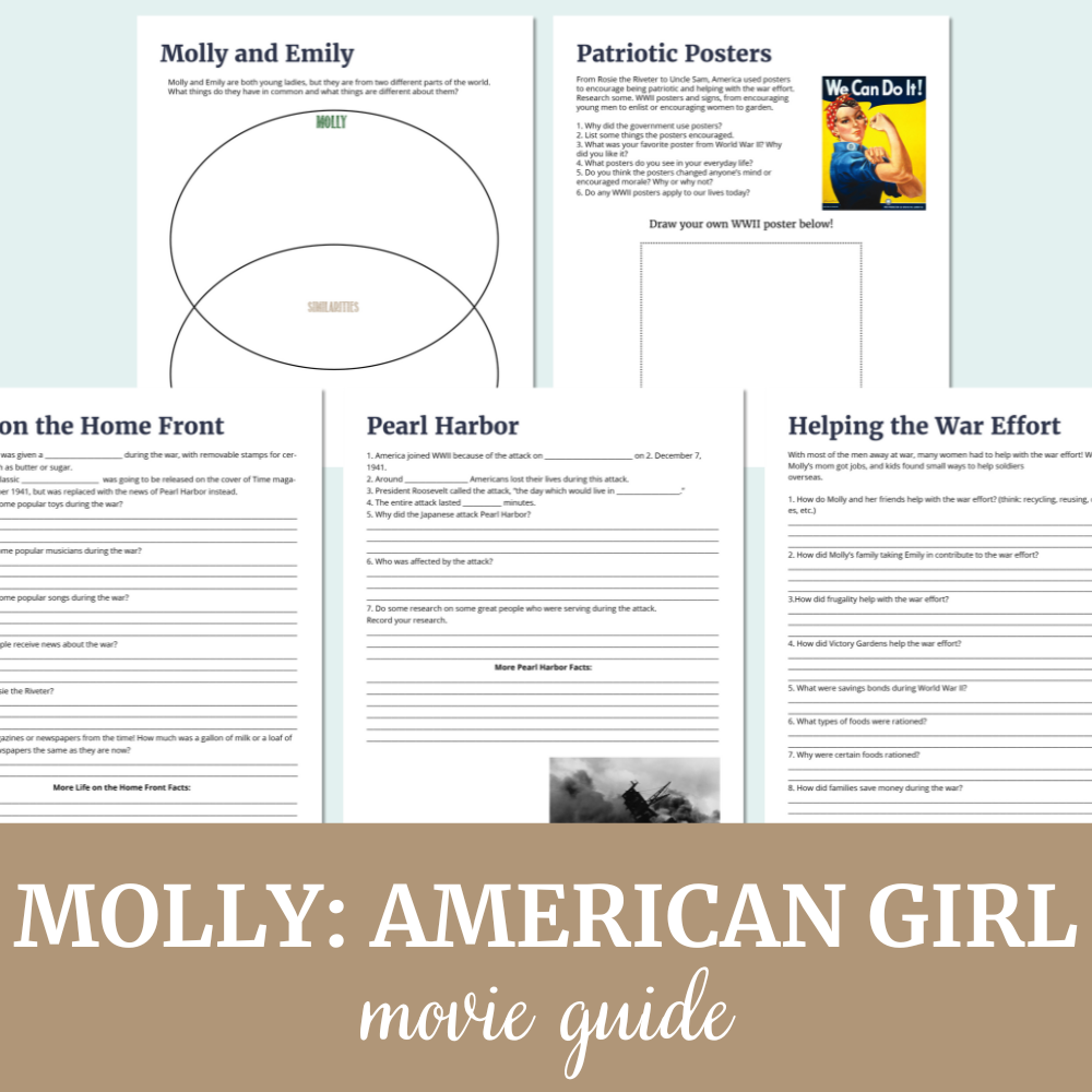 Molly: An American Girl Book and Movie Study