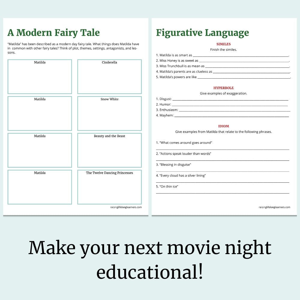Matilda Learning Matilda Movie Study – Raising Lifelong Learners