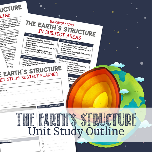 Earth Study Math The Earth's Structure | Unit Study Outline – Raising Lifelong Learners