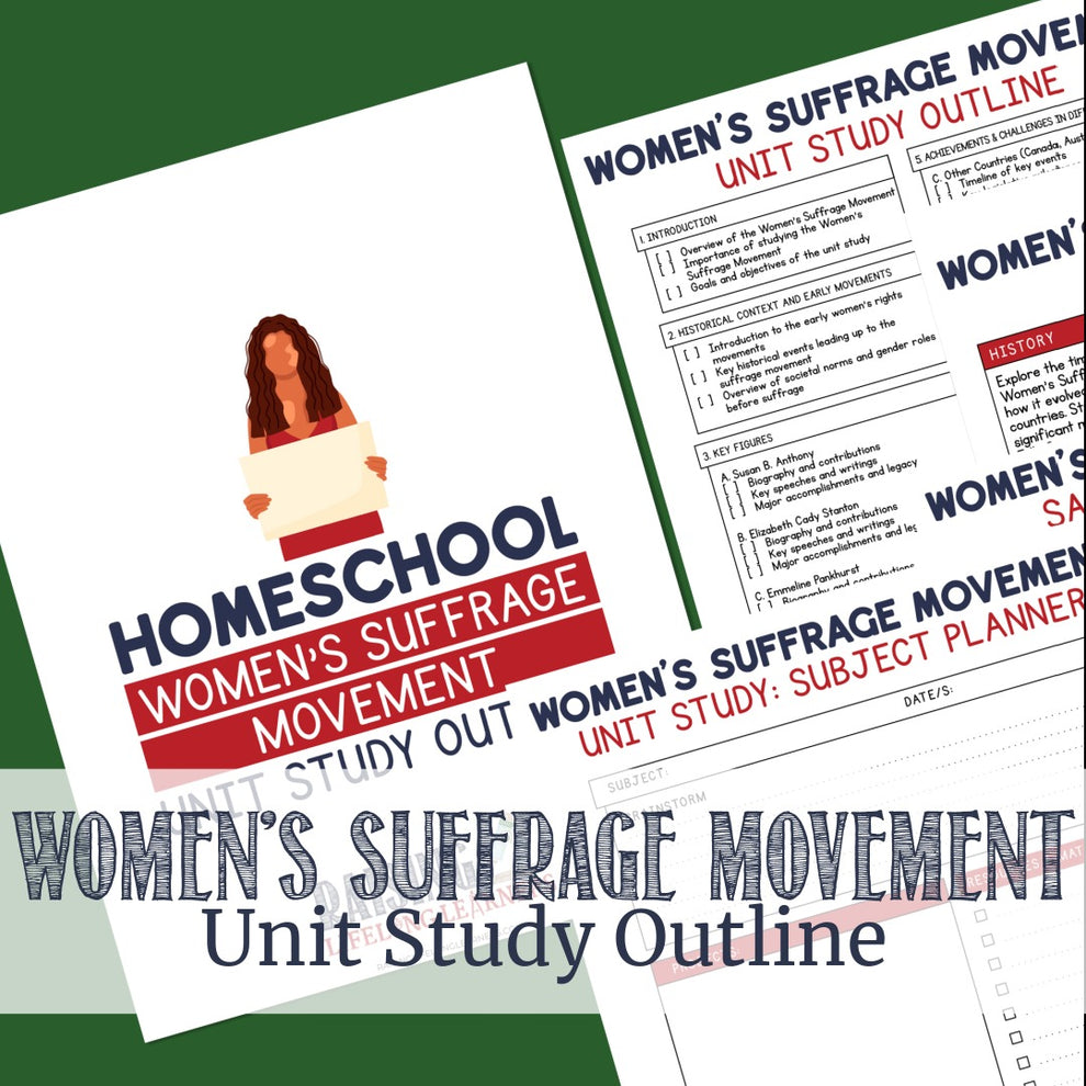 Women's Suffrage | Unit Study Outline – Raising Lifelong Learners
